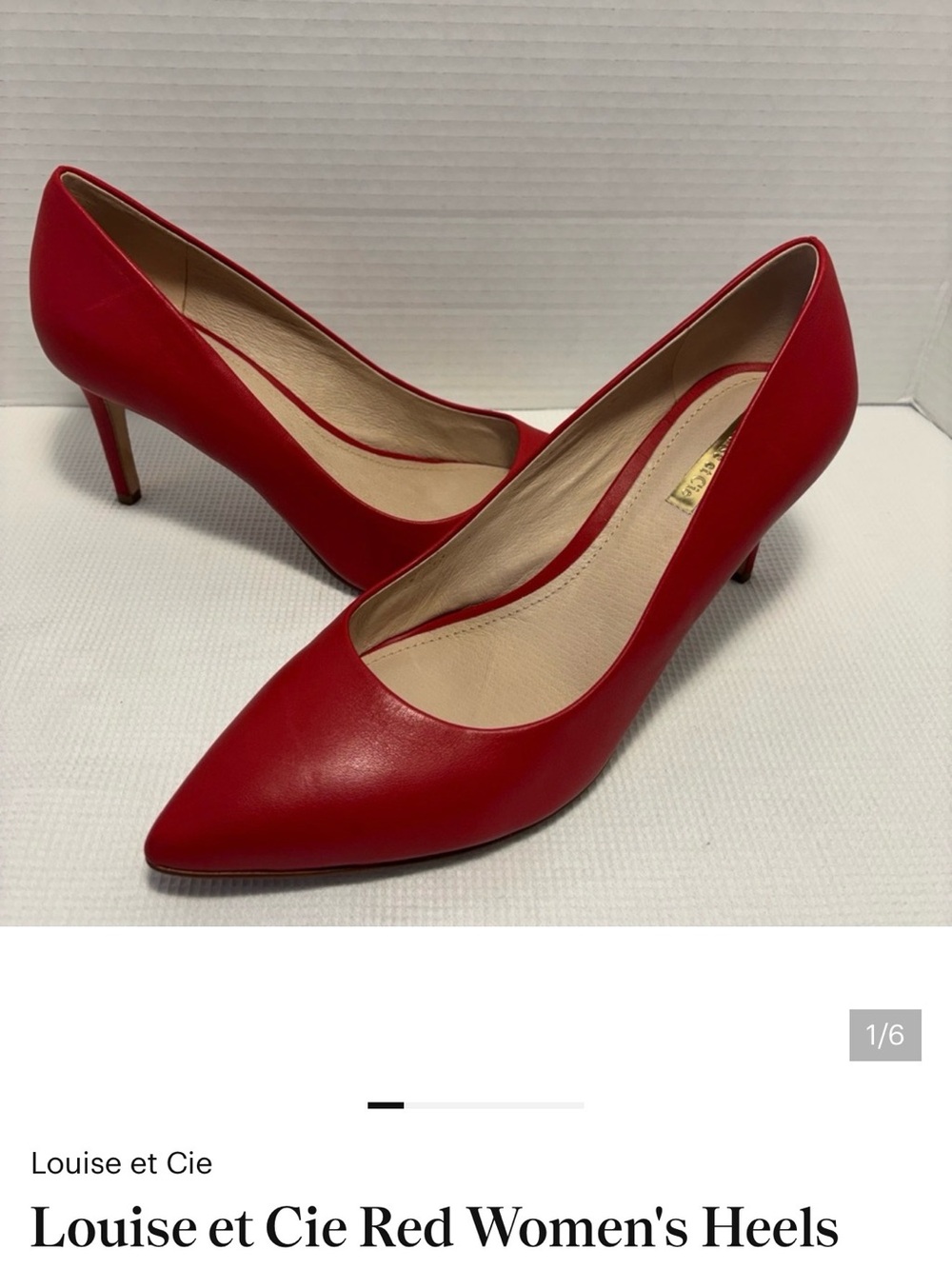 Louise et Cie Red Women's Pointed Toe short pumps. Classic. Fit like 10